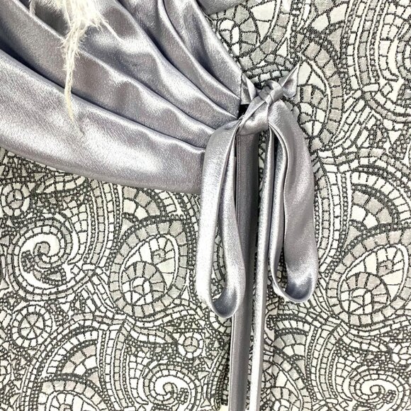 Elite Champagne 2 PC Blazer Shell Silver Brocade Mother of Bride Church Size 10 - Picture 4 of 10